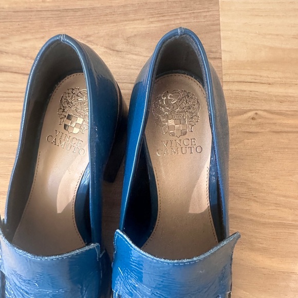 Vince Camuto Blue Patent Leather Loafers - Picture 3 of 7